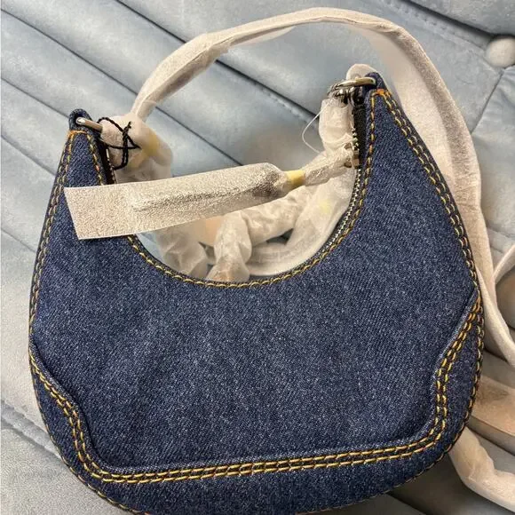 Marc Jacobs Mini Crescent Crinkle Leather Crossbody Bag NWT